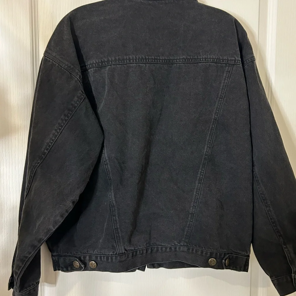 Vintage  Carole Little Women's Denim Jacket  Size 6 black  Jingly coins colorful